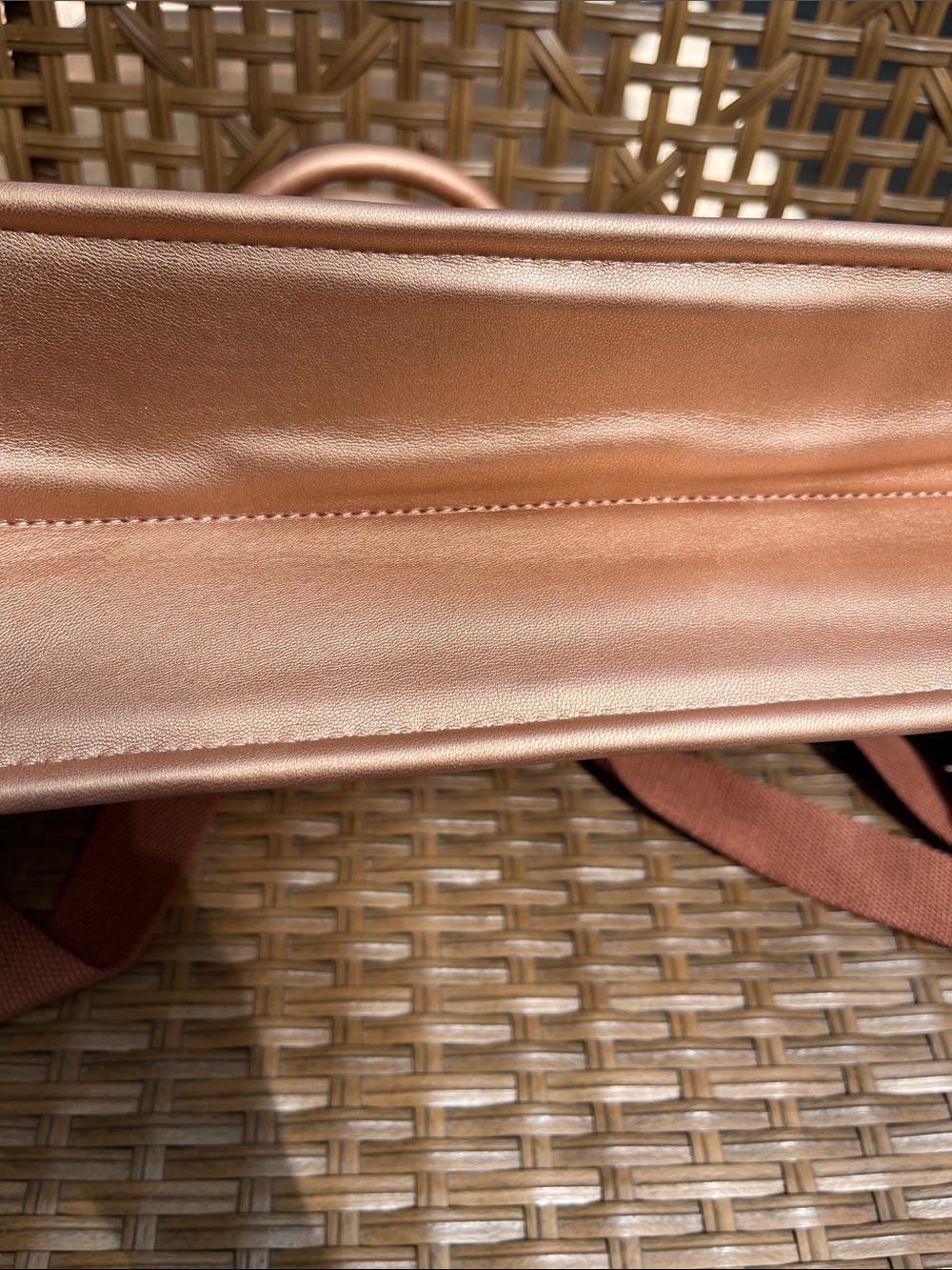 LIKE NEW Montana West Metallic Quilted Bronze Satchel Laptop Bag - Picture 7 of 9